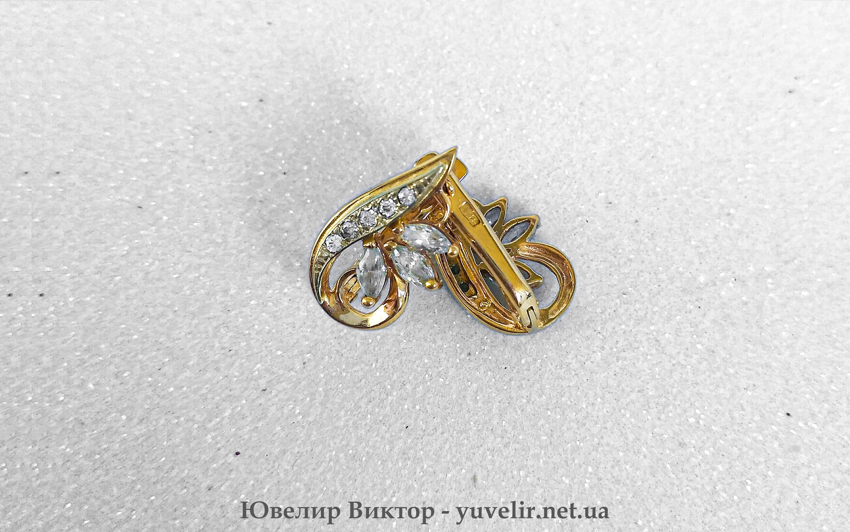 Купить Набор золотые кольцо и сережки